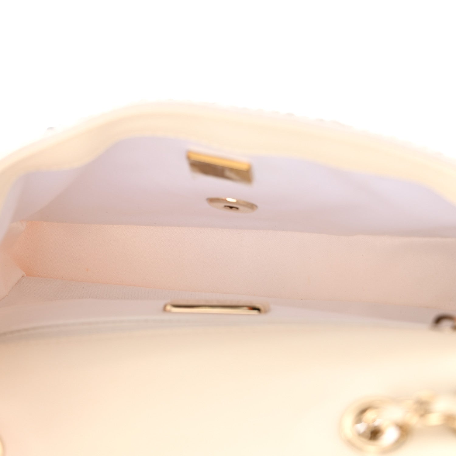 Chanel Sequin Logo Mini Rectangular Flap White Black 5 of 10