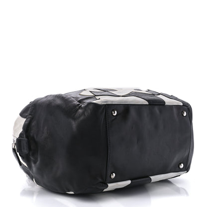 Chanel Lambskin CC Patchwork Shoulder Bag Black White 4 of 11