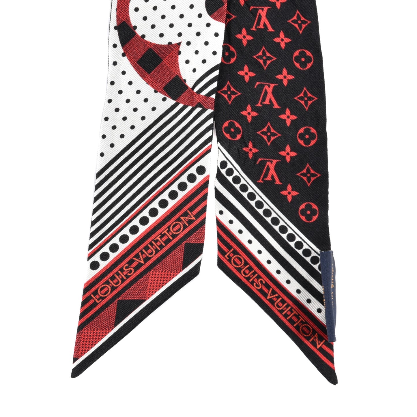 Silk Monogram Graphic Patchwork BB Bandeau Rouge