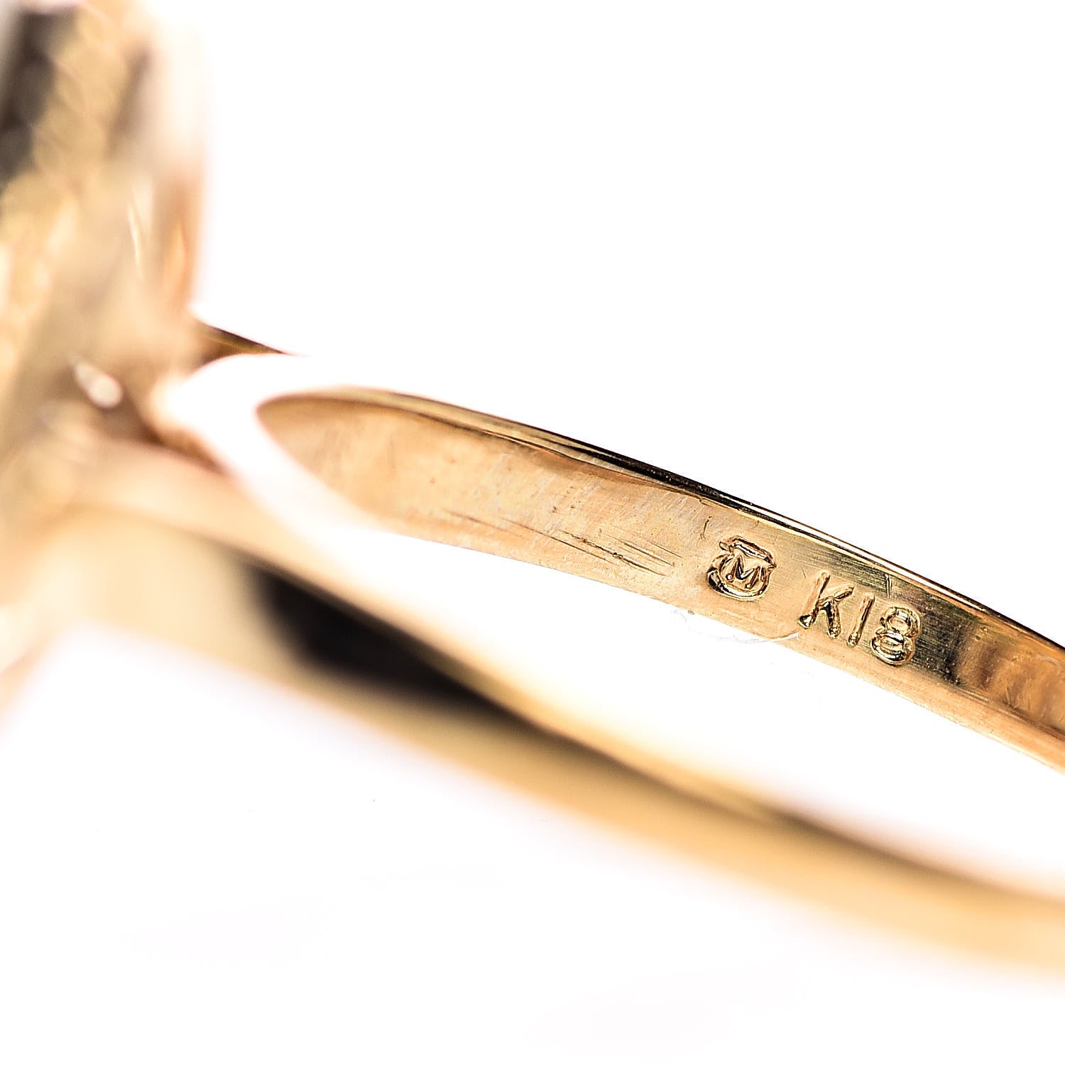 Mikimoto 18K Yellow Gold Mabe Pearl 14.5mm Cocktail Ring 54 6.75 5 of 5