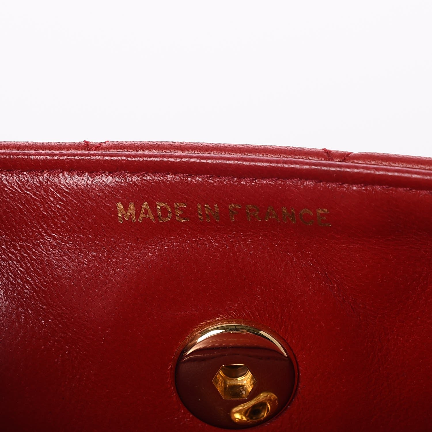 Chanel Lambskin Quilted Shoulder Flap Bag Red 8 of 10