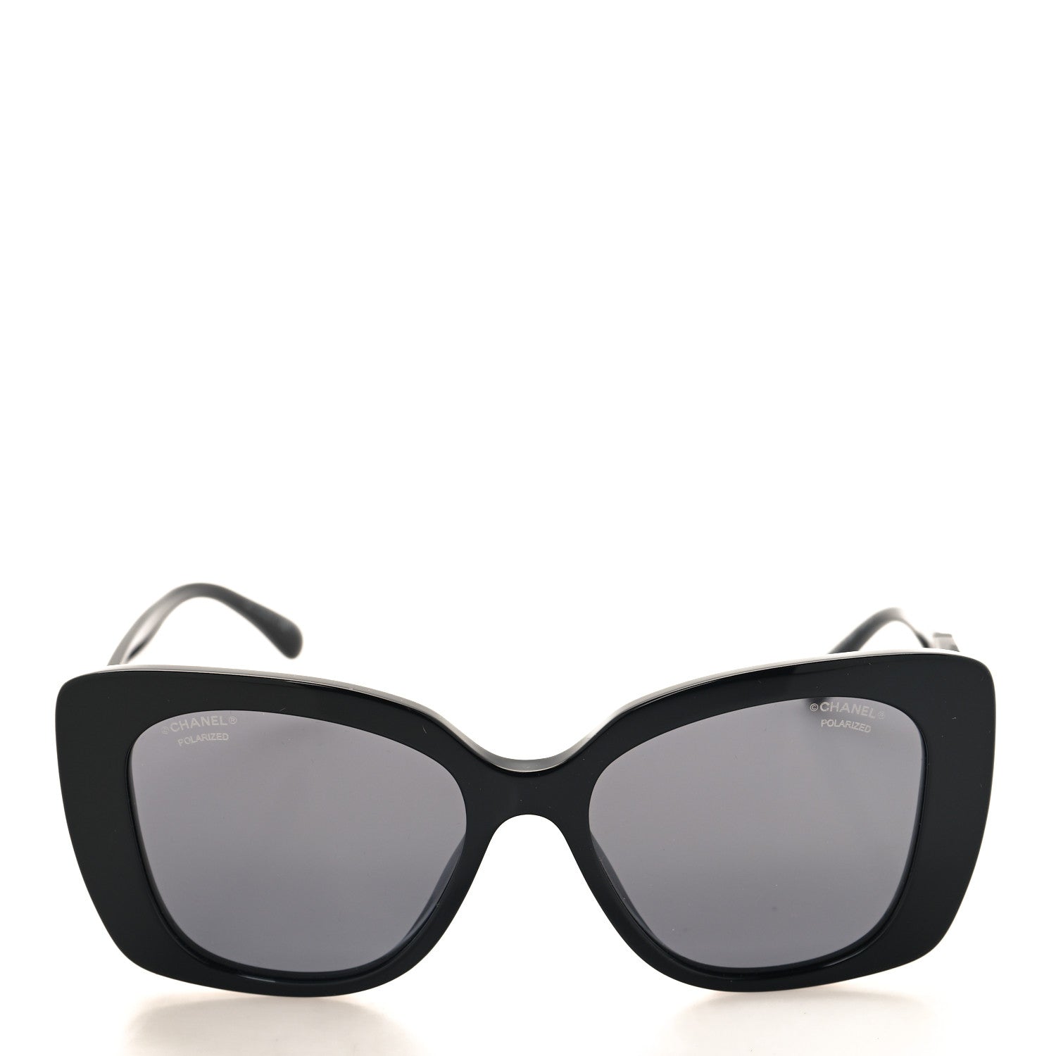 Chanel Acetate Strass Polarized Square Sunglasses 5422-B Black 2 of 8