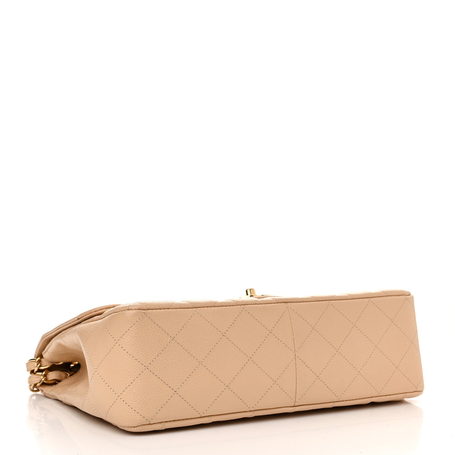 Chanel Caviar Quilted Jumbo Single Flap Beige Clair 4 of 15
