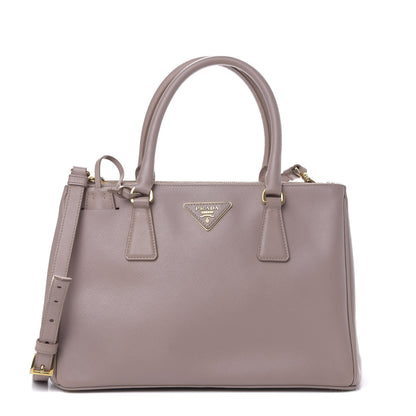 Prada Saffiano Small Galleria Double Zip Tote Argilla 1 of 9