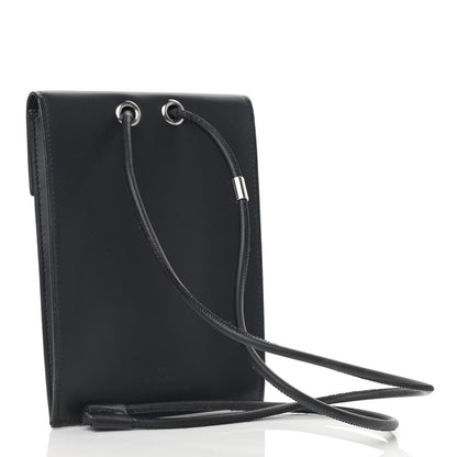Valentino Garavani Calfskin VLTN Neck Strap Wallet Black 2 of 12