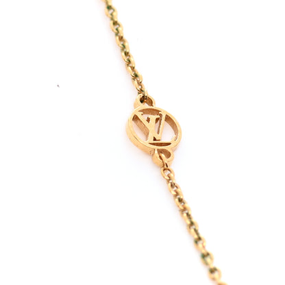 Louis Vuitton Metal Crystal Petit Louis Earrings Gold 4 of 5