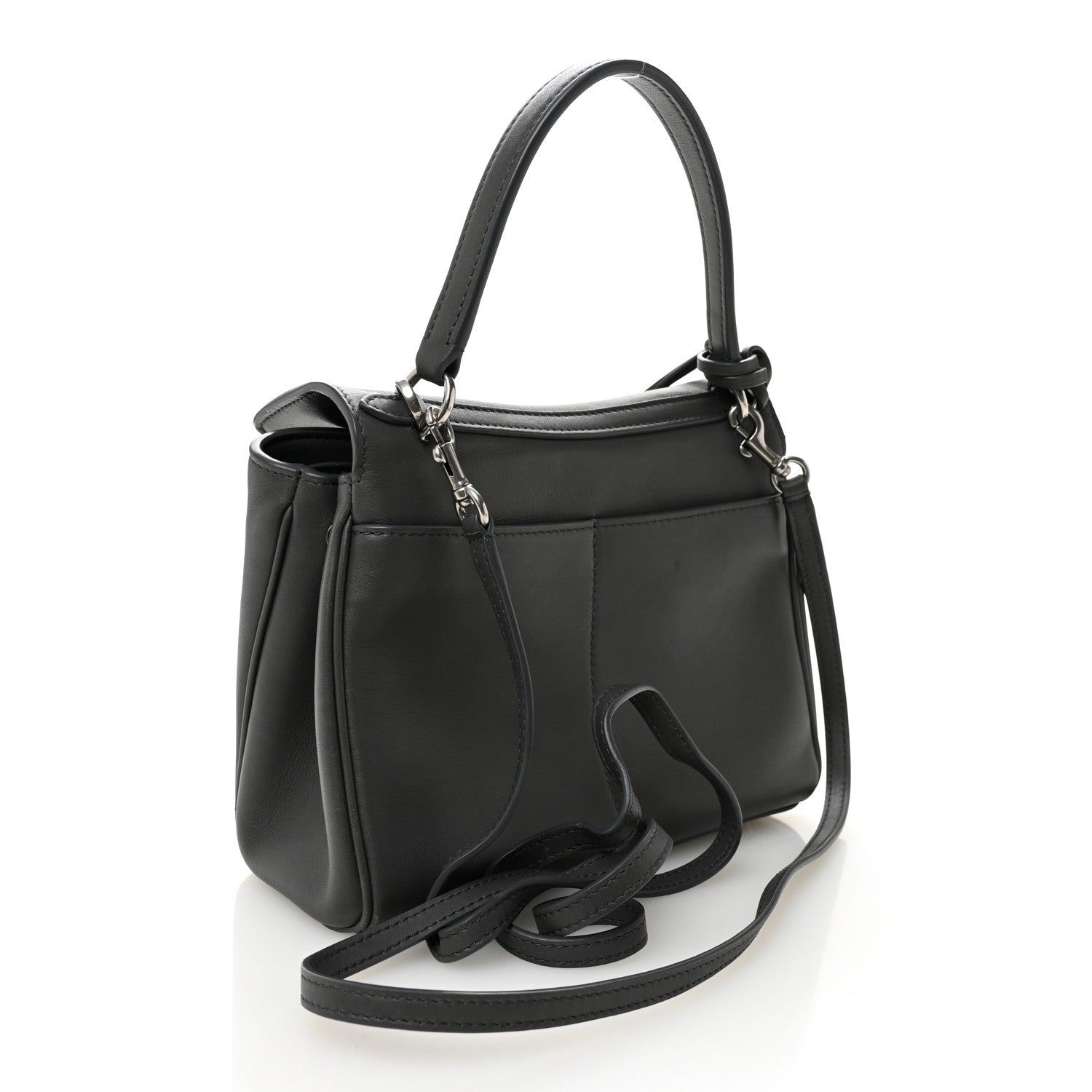 Balenciaga Natural Smooth Calfskin Mini Rodeo Top Handle Handbag Grey 3 of 11