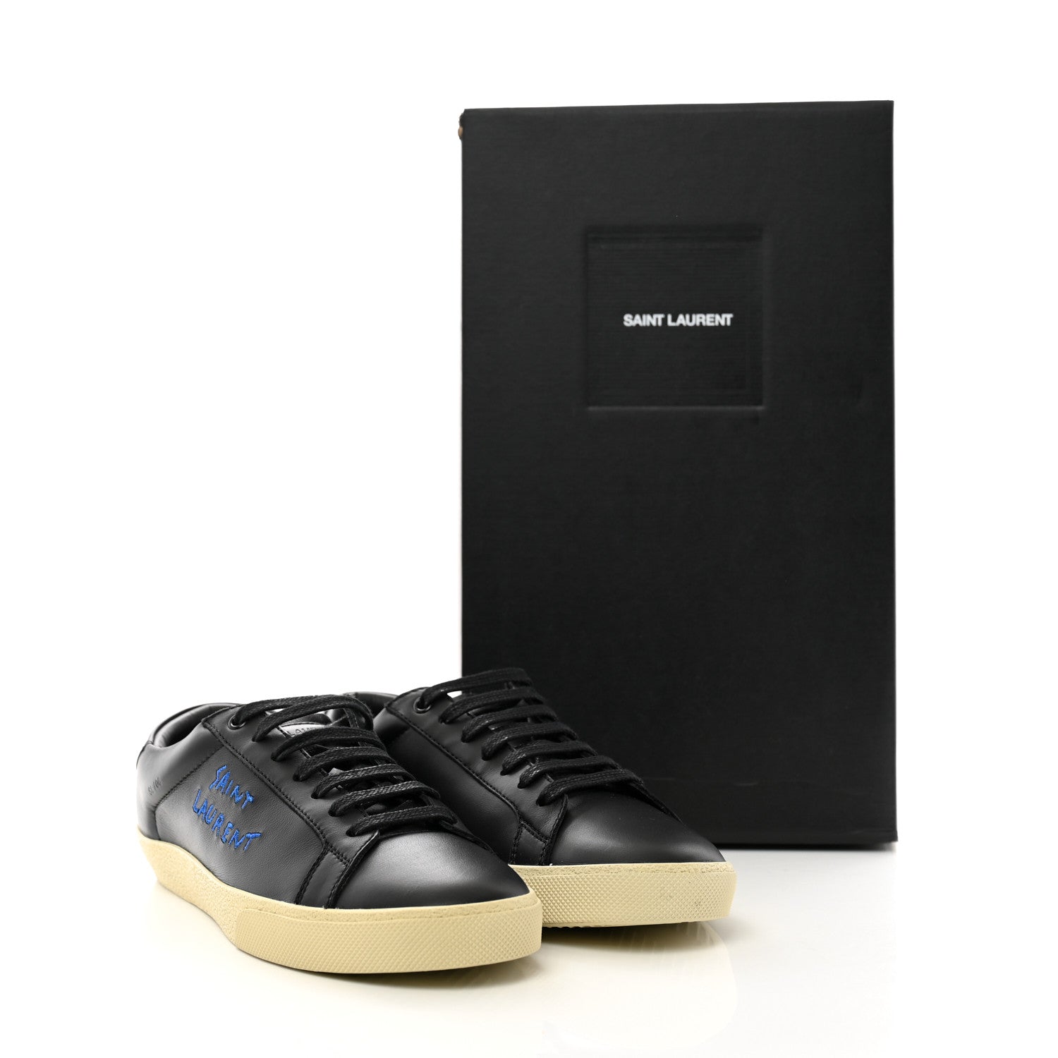 Saint Laurent Calfskin Court Classic Sneakers 41 Black 10 of 10
