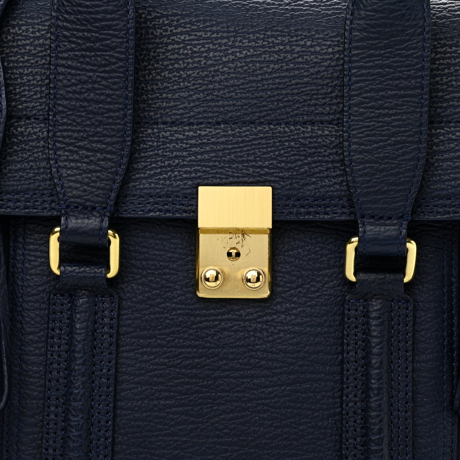 3.1 Phillip Lim Textured Calfskin Medium Pashli Satchel Ink 7 of 12