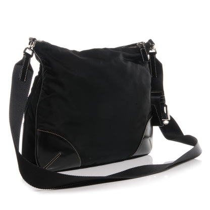 Prada Nylon Flat Messenger Bag Black 3 of 9