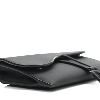 Christian Dior Ultra Matte Calfskin Saddle Chain Wallet Pouch Black 8 of 11
