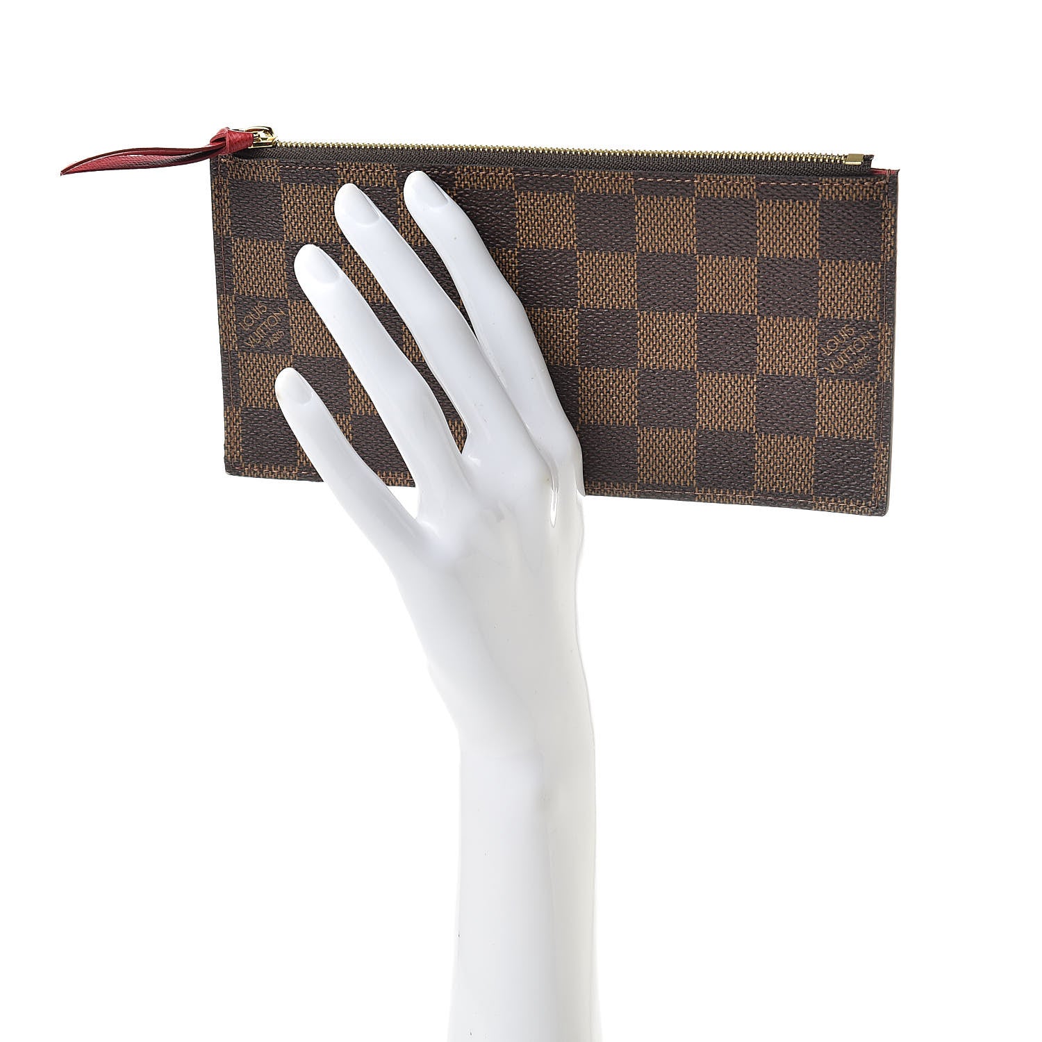 Louis Vuitton Damier Ebene Felicie Chain Wallet Zippered Insert 2 of 7