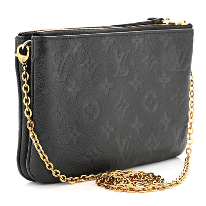Louis Vuitton Empreinte Double Zip Pochette Black 3 of 10