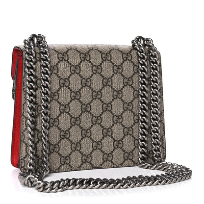 Gucci GG Supreme Monogram Mini Dionysus Shoulder Bag Hibiscus Red 3 of 13
