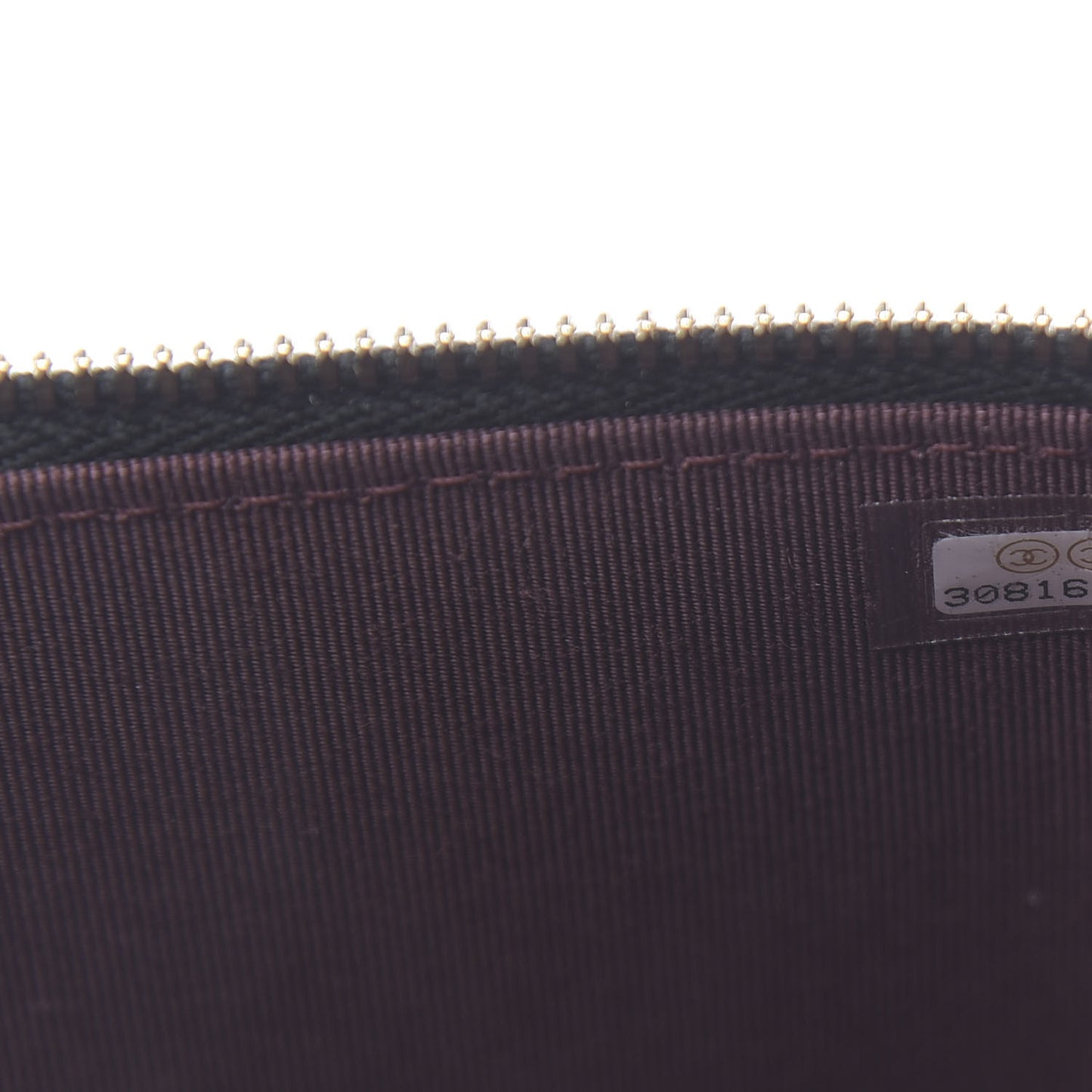 Lambskin Quilted Small Vanity Case With Chain Black