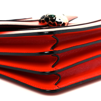 Bulgari Calfskin Serpenti Forever Top Handle Red 11 of 13
