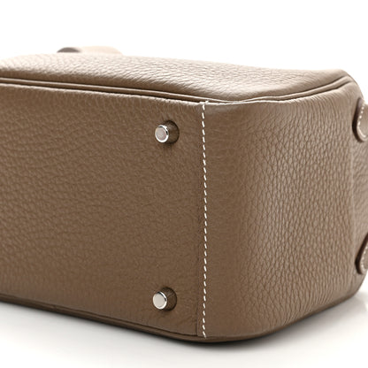 Hermes Taurillon Clemence Mini Lindy 20 Etoupe 10 of 11