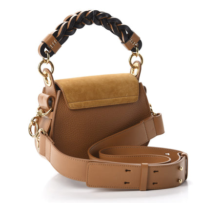 Chloe Calfskin Suede Small Braided Tess Bag Autumnal Brown 3 of 9