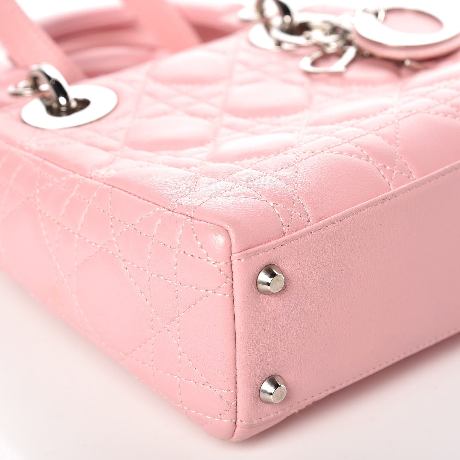 Christian Dior Lambskin Cannage Mini Lady Dior Rose Clair 13 of 19