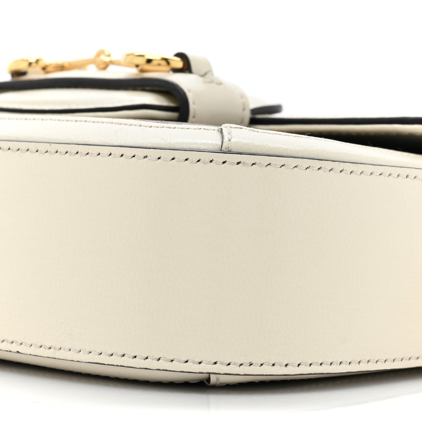 GG Supreme Monogram Web Mini Horsebit 1955 Shoulder Bag Beige Mystic White