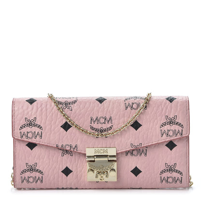 MCM Visetos Large Patricia Wallet On Chain Soft Pink 1 of 9