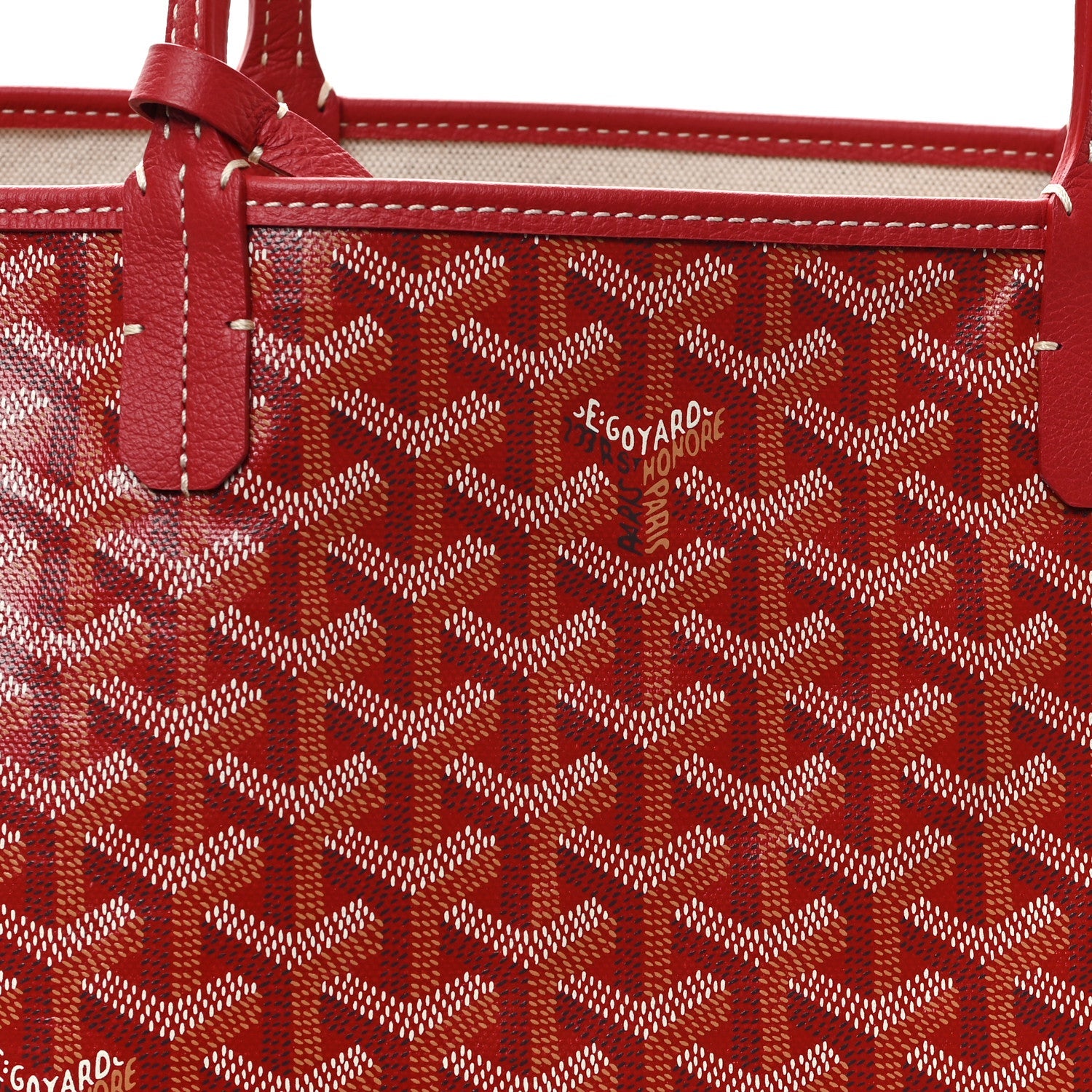 Goyard Goyardine Saint Louis PM Red 9 of 11