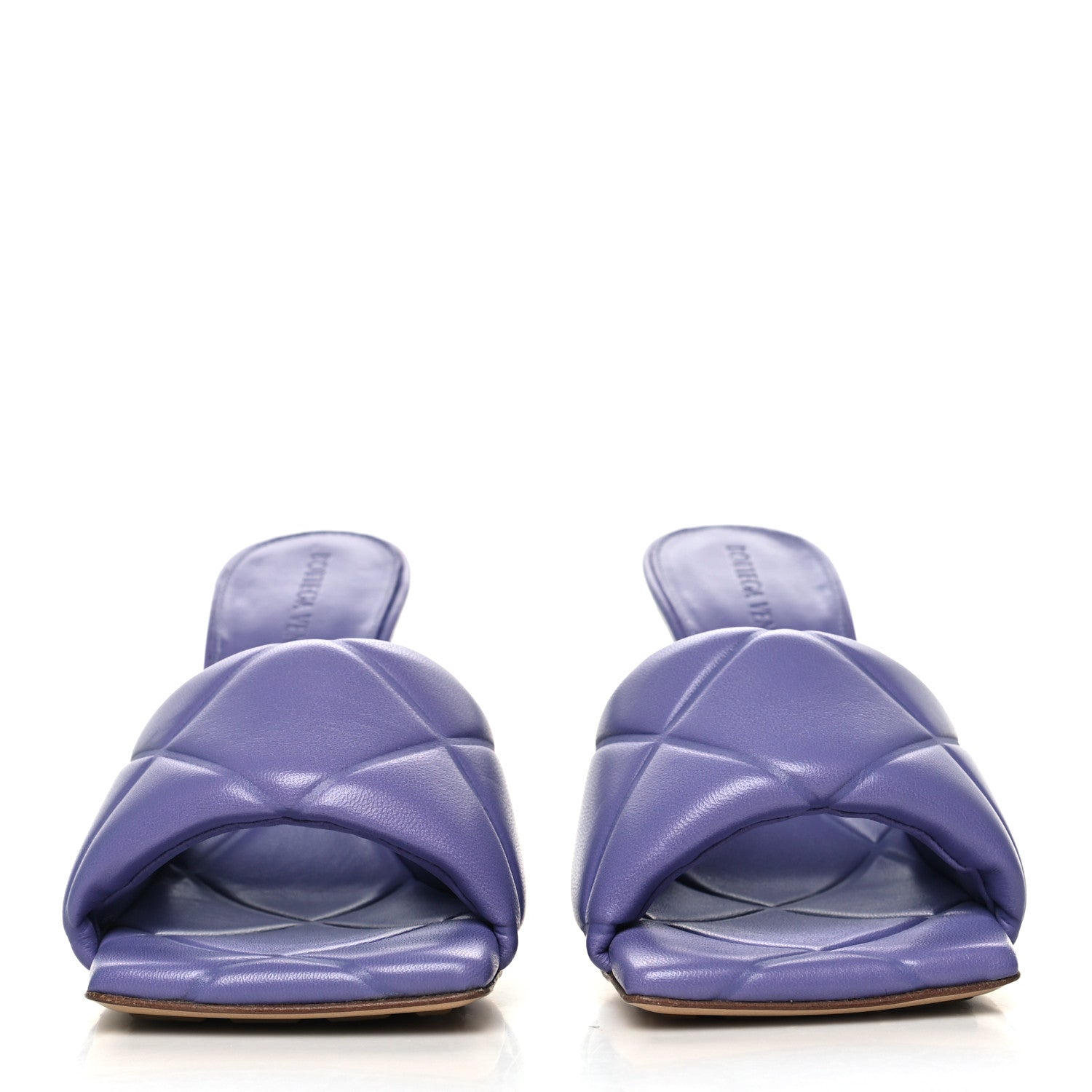 Bottega Veneta Nappa Quilted Rubber Lido Mule Sandals 35 Lavender 2 of 8