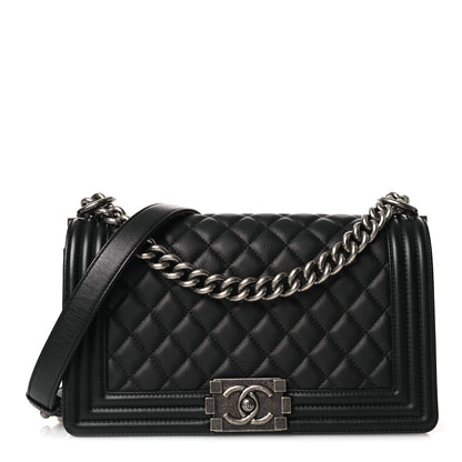 Chanel Calfskin Quilted Medium Boy Flap Black 1 of 10