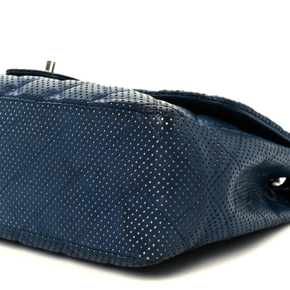 Chanel Lambskin Perforated Jumbo Double Flap Blue 11 of 11