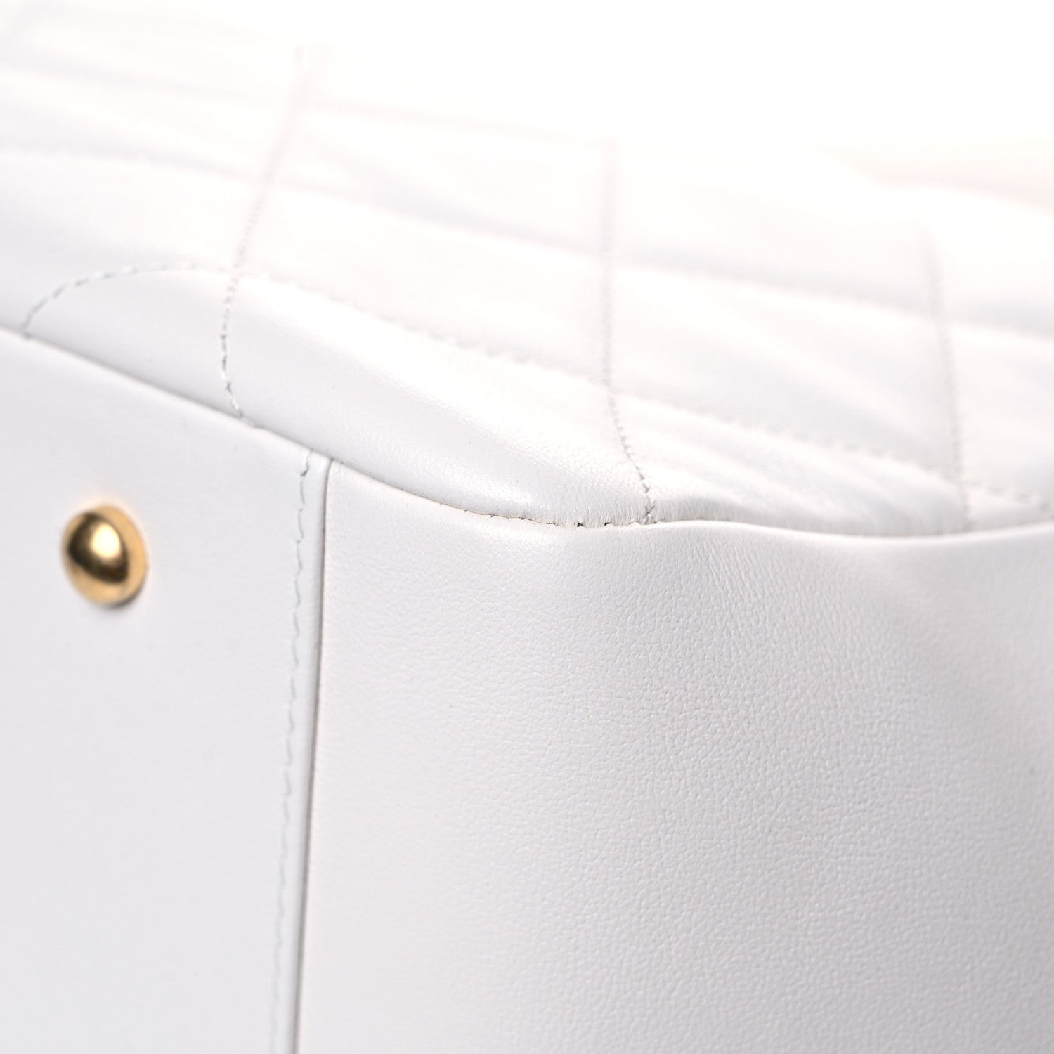 Chanel Lambskin Quilted Large Classic Shopping Tote White 11 of 16