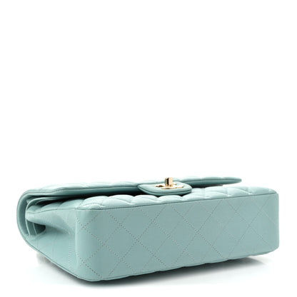 Chanel Caviar Quilted Medium Double Flap Light Blue 4 of 10