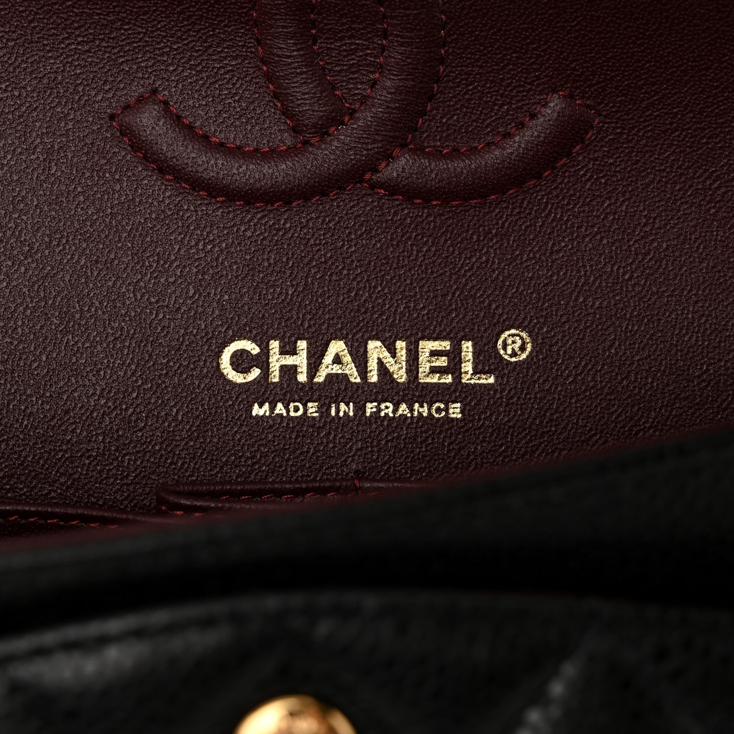 Caviar Quilted Small Double Flap Black