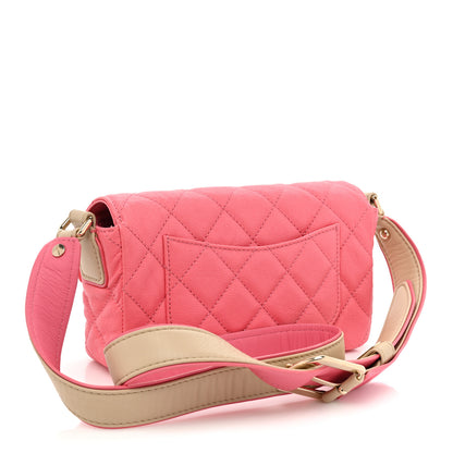Chanel Iridescent Caviar Quilted Mini Flap With Thick Strap Pink Beige 3 of 10