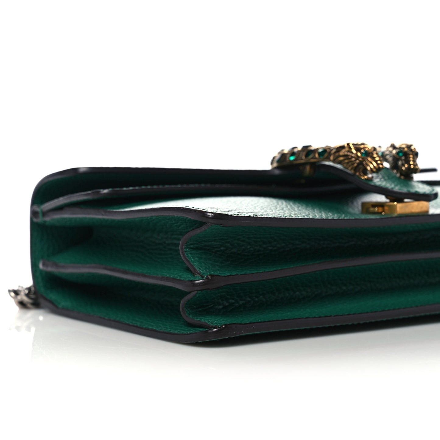 Pebbled Calfskin Small Dionysus Shoulder Bag Emerald