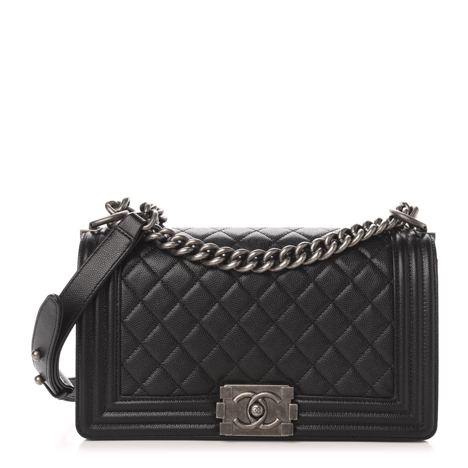 Chanel Caviar Quilted Medium Boy Flap Black 1 of 12