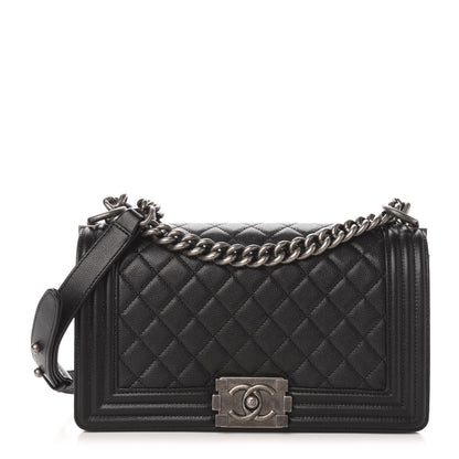 Chanel Caviar Quilted Medium Boy Flap Black 1 of 12