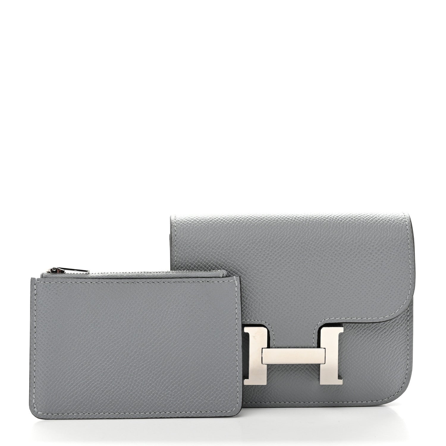 Hermes Epsom Constance Slim Wallet Gris Pantin 3 of 9