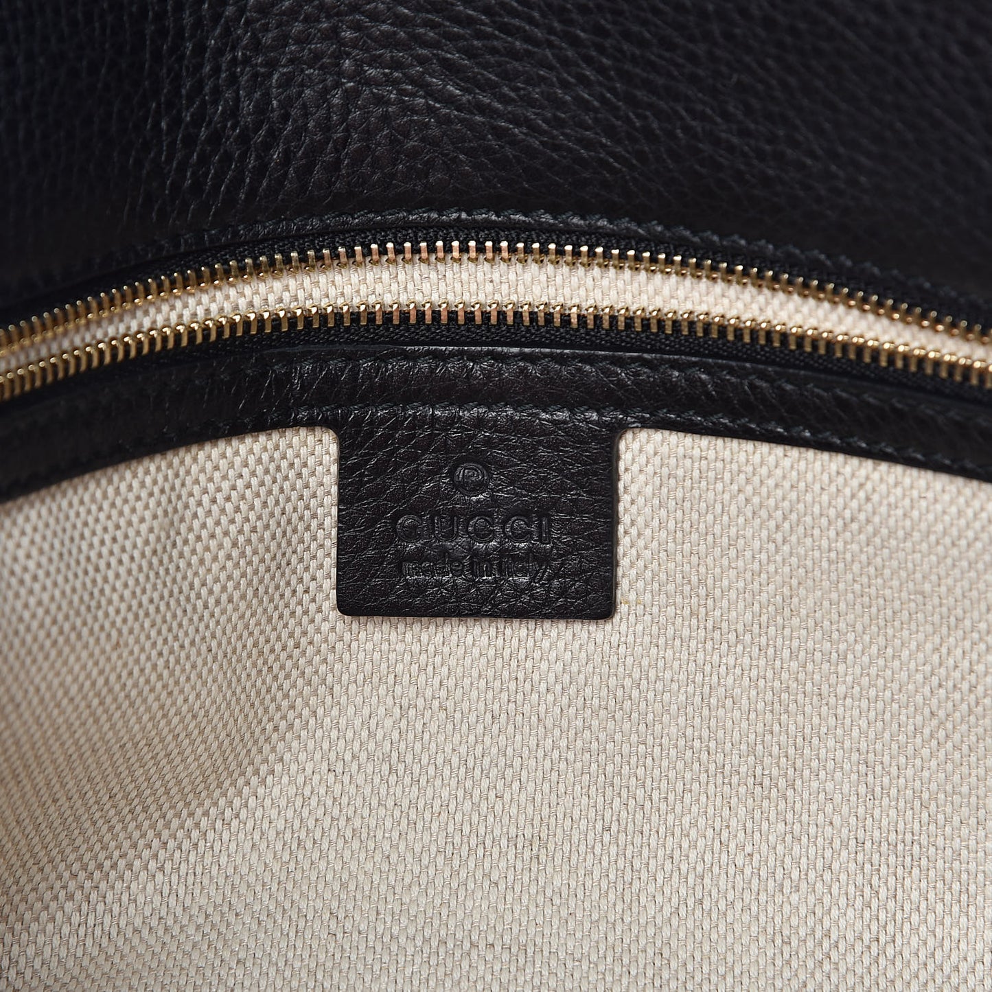 Pebbled Calfskin Medium Soho Clutch Black