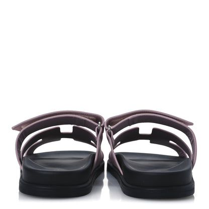 Hermes Calfskin Womens Chypre Sandals 41 Rose Porcelaine 6 of 13