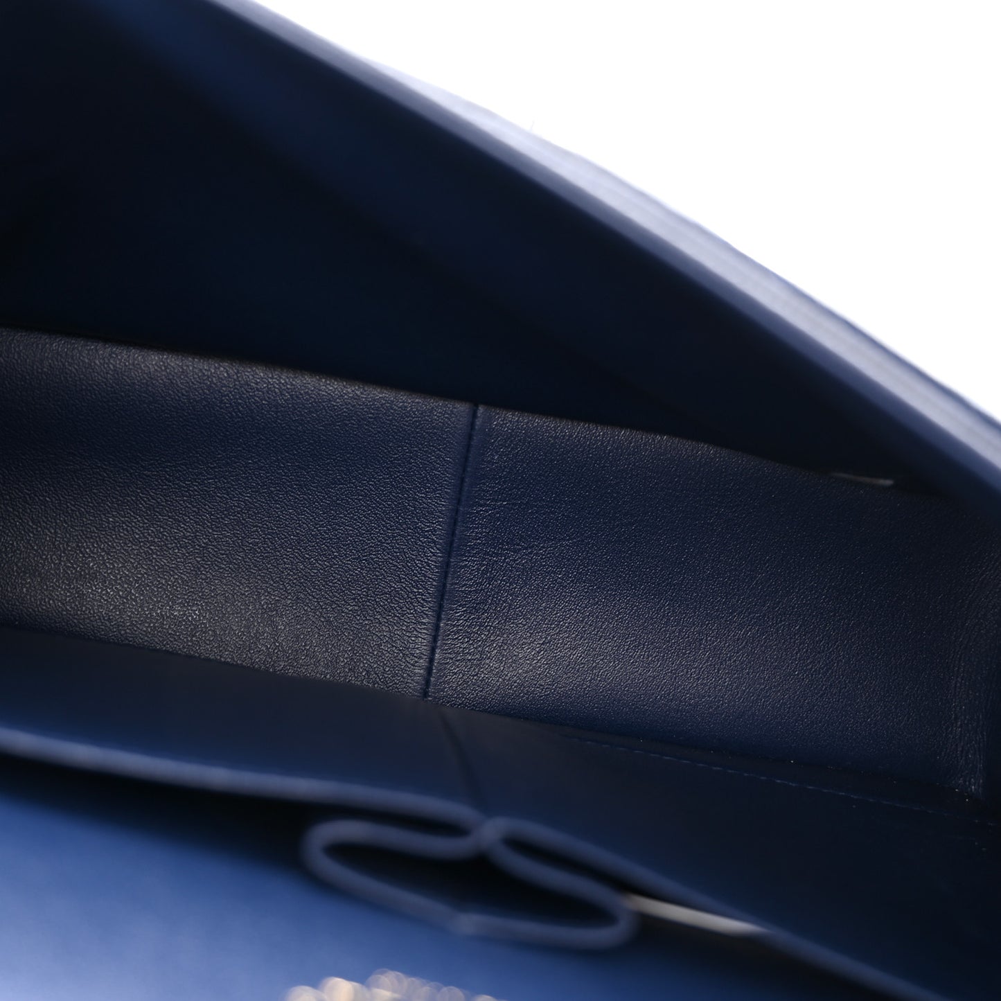 Caviar Quilted Jumbo Double Flap Navy Blue