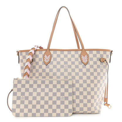 Louis Vuitton Damier Azur Braided Neverfull MM Orange 3 of 13