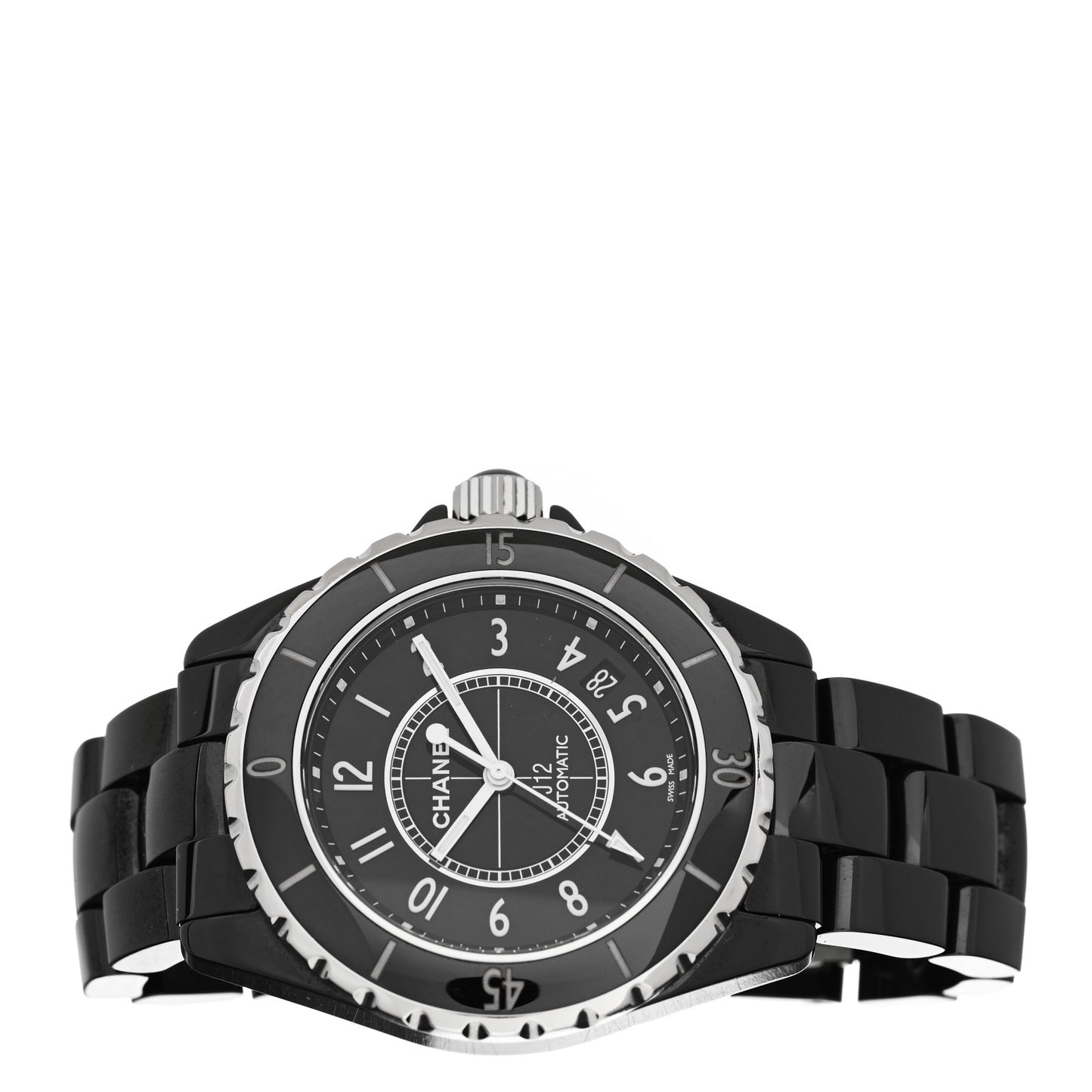 Stainless Steel Ceramic 38mm J12 Automatic Watch Black