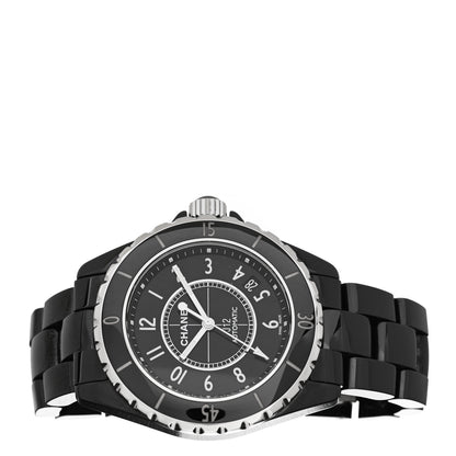 Chanel Stainless Steel Ceramic 38mm J12 Automatic Watch Black 2 of 5