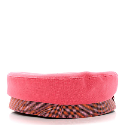 Hermes Toile De Chanvre Cotton Stretch Cavale Pop Cap 58 Rose 6 of 11
