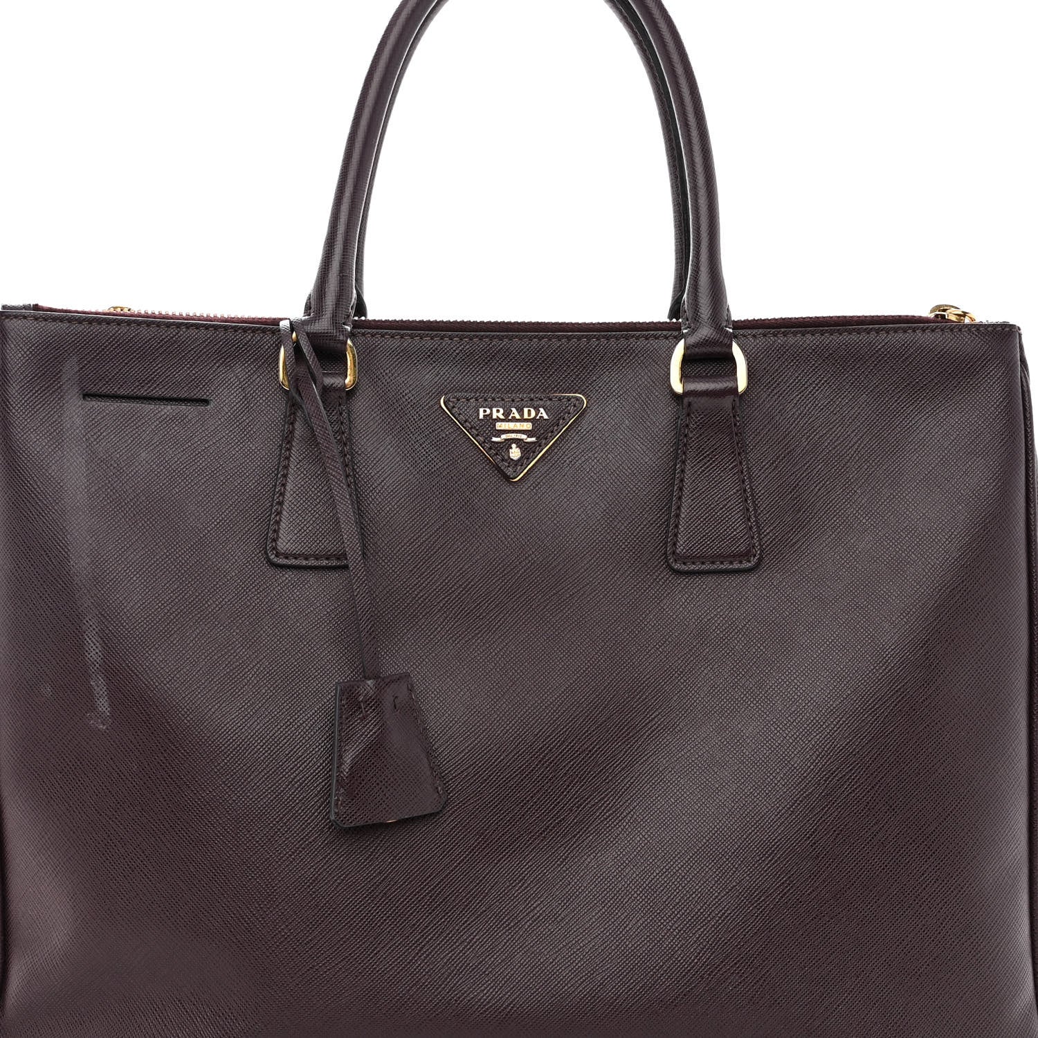 Prada Saffiano Large Galleria Double Zip Tote Bordeaux 8 of 14