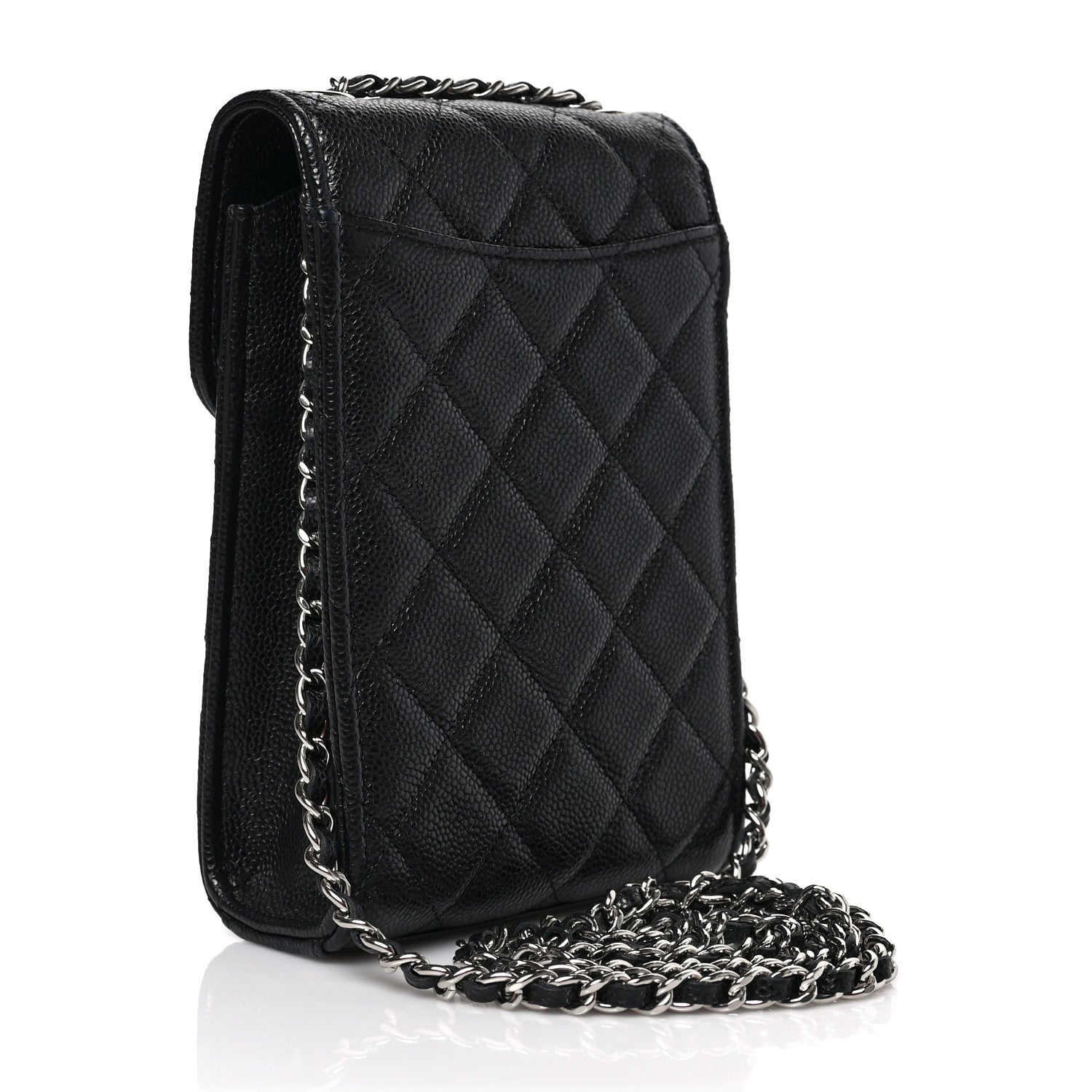 Chanel Caviar Quilted Classic Phone Holder Black 3 of 9
