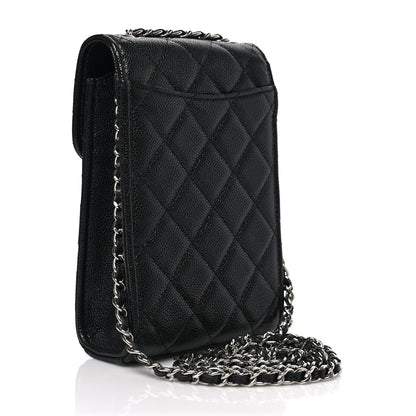 Chanel Caviar Quilted Classic Phone Holder Black 3 of 9