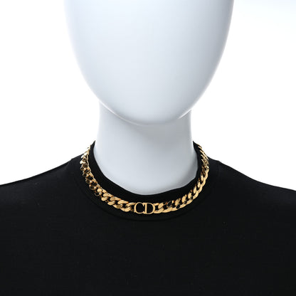 Christian Dior CHRISTIAN DIOR Metal Danseuse Etoile Chain Choker Necklace Gold 2 of 5