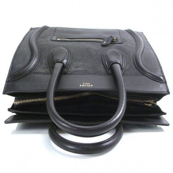 Celine Leather Mini Luggage Bag Black 5 of 9