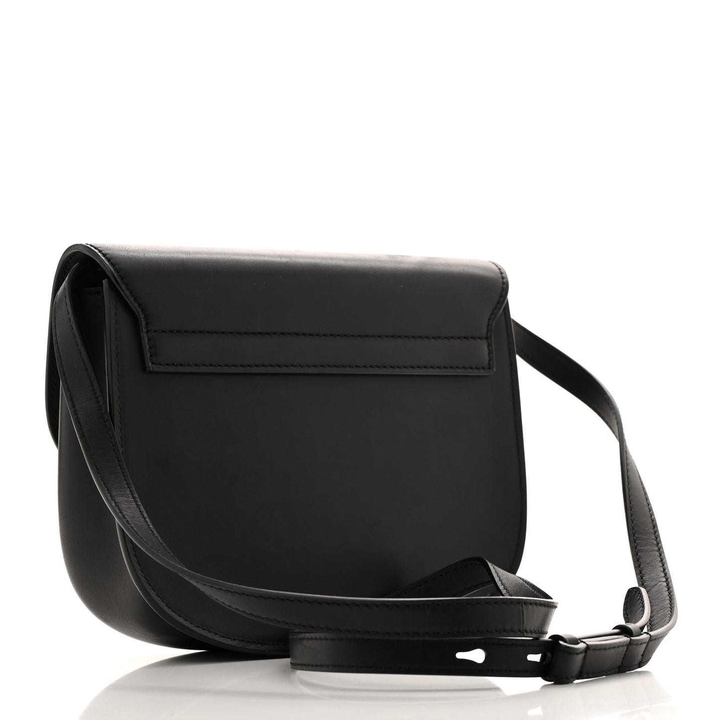 Smooth Calfskin Monogram Medium Kaia Satchel Black